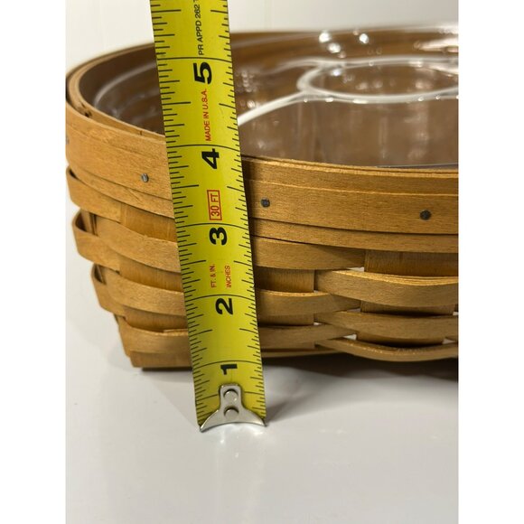 VTG 2001 Longaberger Catch All Basket w/ 5-Section Divider Protector Insert - Picture 8 of 9